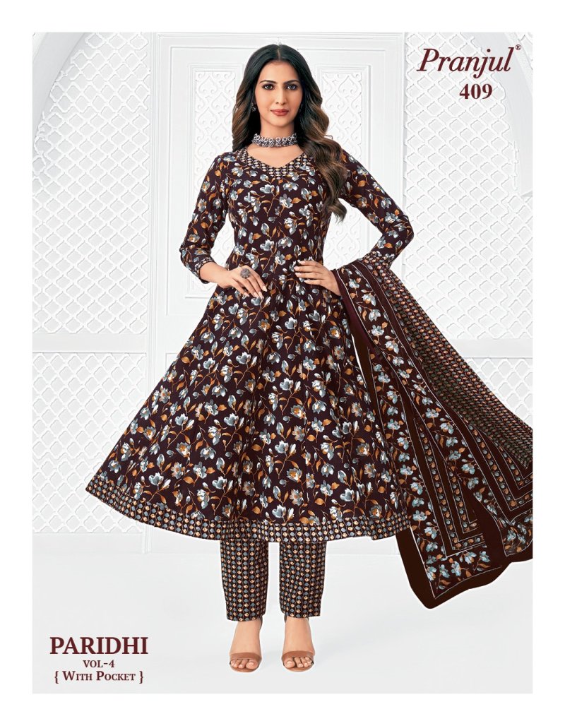 Paridhi Vol 4 By Pranjul Cotton Printed Anarkali Suits